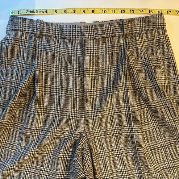 Vince plaid Italian wool-blend high rise trouser (10, heritage grey) - Picture 11 of 12